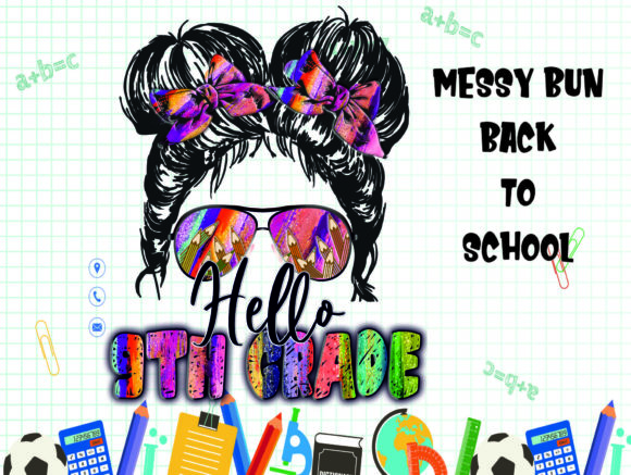 9th-grade Messy Bun Sublimation: Graphics & Crafts