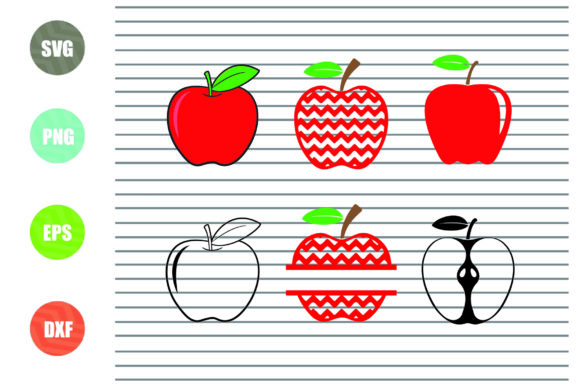 Apple Svg, Apple - Split Monogram Svg
