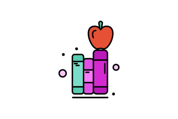 Back to School Book Collection Graphics and Icons