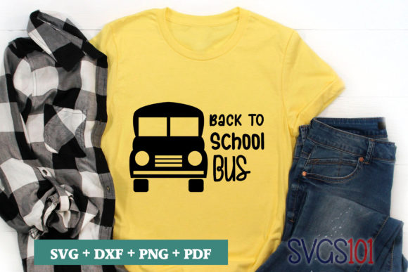 Back to School Bus Tshirt Design Graphics