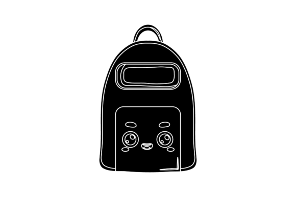 Back to School Kawaii Cute Bags Black Graphics Freebies