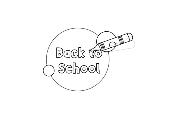 Back to School Pen Line Style Graphics