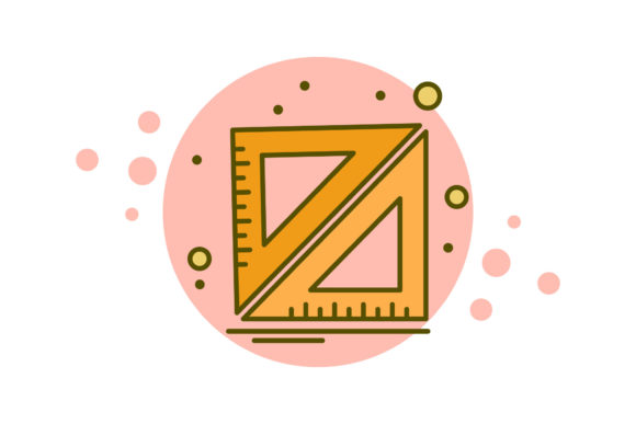 Back to School Ruler Circle Bubble Graphics and Icons
