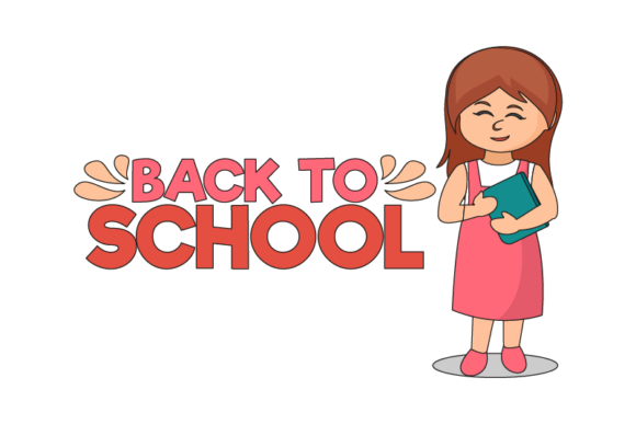 Back to School Woman Style Art Graphics Freebies