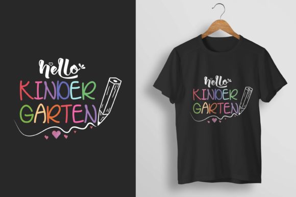 Hello Kindergarten Heart Kids T-Shirt