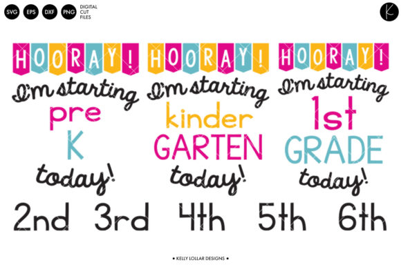 Hooray, I'm Starting School Today Graphics and Crafts