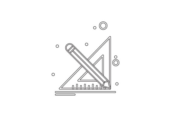 Icon Back to School Line Style Graphics