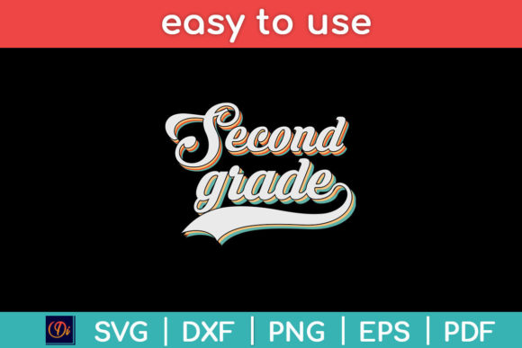 Retro Vintage Second Grade Student Svg