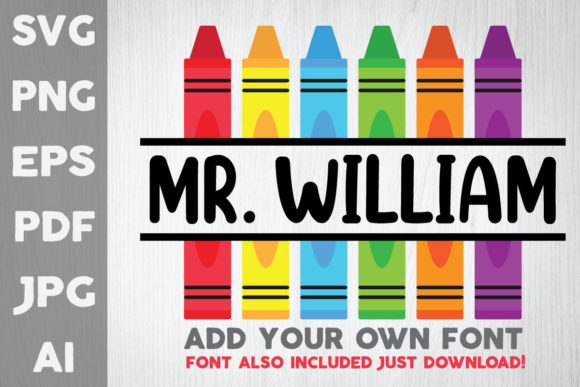 Split Crayon Monogram Svg Back to School: Graphics and Crafts for Real Publishing